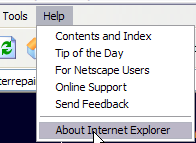 Screenshot of Help menu