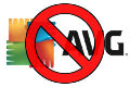 AVG Free Antivirus logo, crossed out